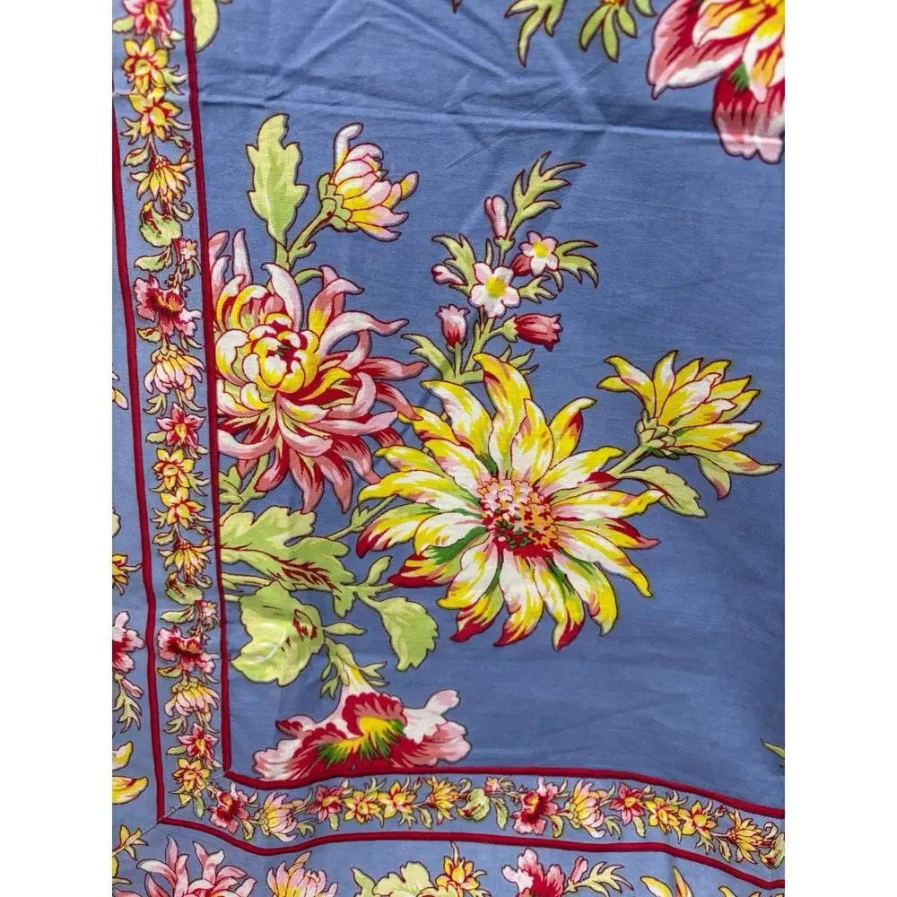 APRIL CORNELL Home Tablecloth/Cafe-cloth 36”x36” Multicolor NEW Dahlia Days